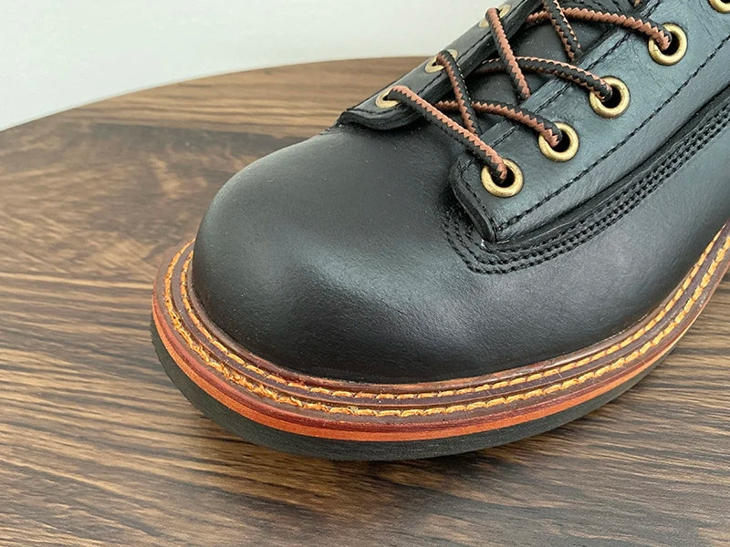 Unisex Autumn Vintage Handmade Men Casual Cow Leather Shoes High Quality Dress Ankle Boots British Tooling Work Motorcycle Boots