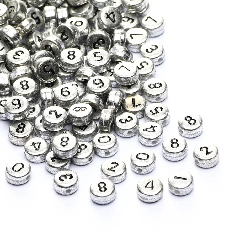 Perles plates en acrylique avec lettres de l'alphabet dorées pour la fabrication de bijoux faits à la main, bracelets à breloques, colliers et accessoires