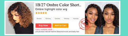 Headband Wig Afro Kinky Curly Wig Human Hair Short Curly Density 250% Full Human Hair Wig With Headband Brazilian Remy