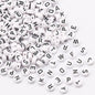 Perles plates en acrylique avec lettres de l'alphabet dorées pour la fabrication de bijoux faits à la main, bracelets à breloques, colliers et accessoires