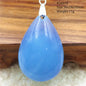 Natural Blue Aquamarine Pendant Clear Water Drop Women Men Brazil Aquamarine Crystal Necklace Jewelry AAAAA