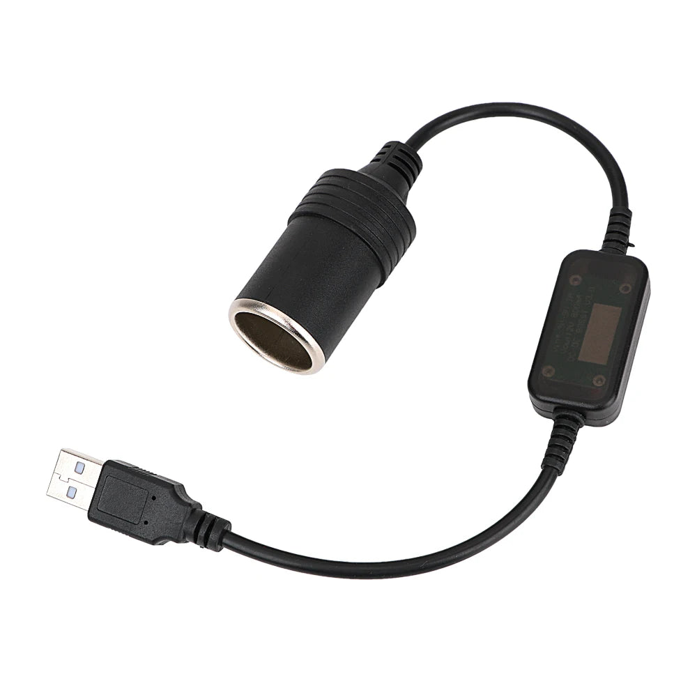 5V To 12V Car Cigarette Lighter Socket USB Converter Power Adapter Controller Plug Connector Automotive Accessories Interior