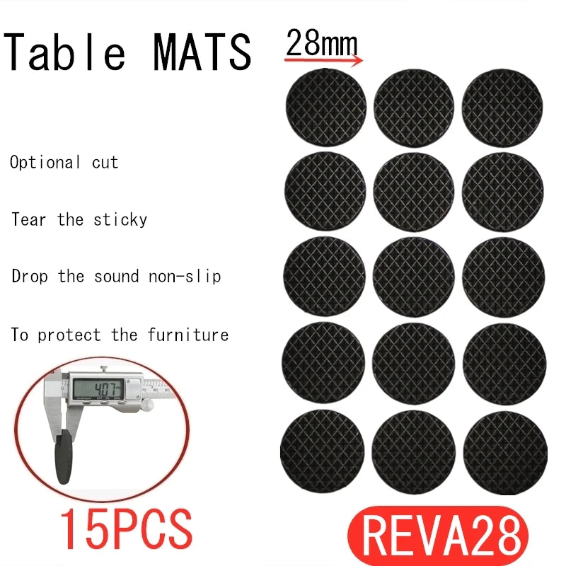 Tapis de protection anti-rayures pour pieds de meubles, couvre-pieds de table, antidérapants, noirs, autocollants