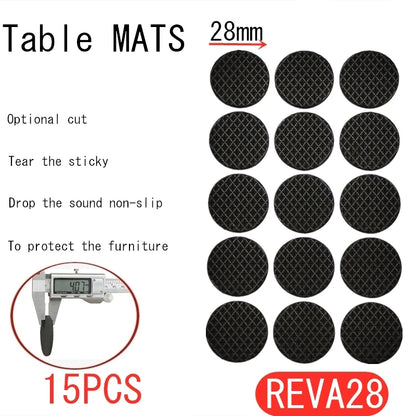 Tapis de protection anti-rayures pour pieds de meubles, couvre-pieds de table, antidérapants, noirs, autocollants