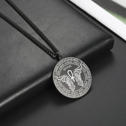 Colliers et pendentifs des 7 archanges de Dawapara, pentacle, amulette magique, protection porte-bonheur de la Saint-Michel, talisman surnaturel