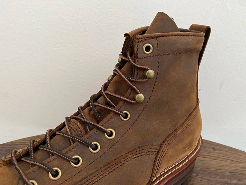 Unisex Autumn Vintage Handmade Men Casual Cow Leather Shoes High Quality Dress Ankle Boots British Tooling Work Motorcycle Boots