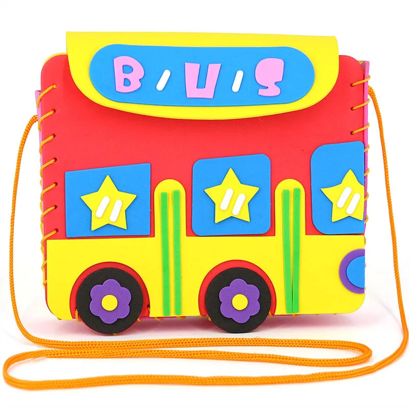 Non-Woven New Handicraft Toys for Children Pink Bag Girl Gift Fabrication DIY Toy Animal Handbag Arts Crafts Educational Toy