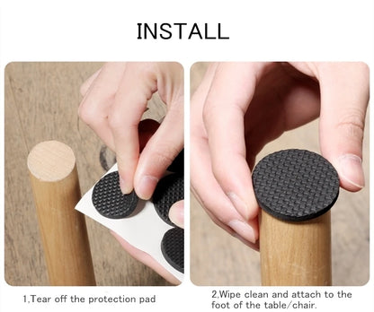 Tapis de protection anti-rayures pour pieds de meubles, couvre-pieds de table, antidérapants, noirs, autocollants