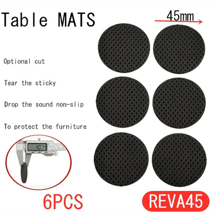 Tapis de protection anti-rayures pour pieds de meubles, couvre-pieds de table, antidérapants, noirs, autocollants