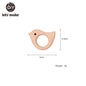 10PC Baby Wooden Teether Animal Beads Beech Rodent Star DIY Pacifier Chain Teething Bracelet Accessories Montessori Newborn Gift