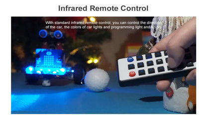 Yahboom Programmable Robot Smart Car for Kids Gift Education DIY Learning Coding Kit APP IR Control Compatible with Microbit V2