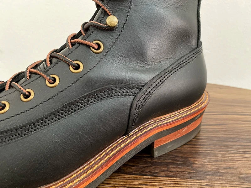 Unisex Autumn Vintage Handmade Men Casual Cow Leather Shoes High Quality Dress Ankle Boots British Tooling Work Motorcycle Boots