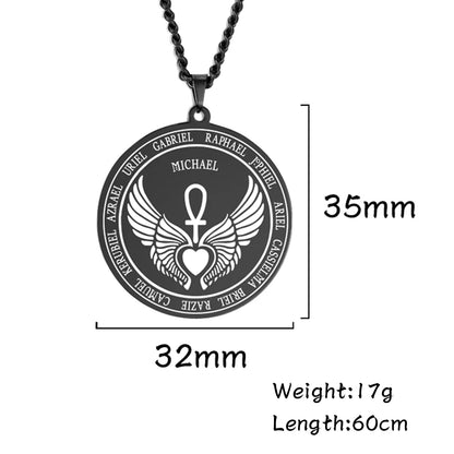 Colliers et pendentifs des 7 archanges de Dawapara, pentacle, amulette magique, protection porte-bonheur de la Saint-Michel, talisman surnaturel