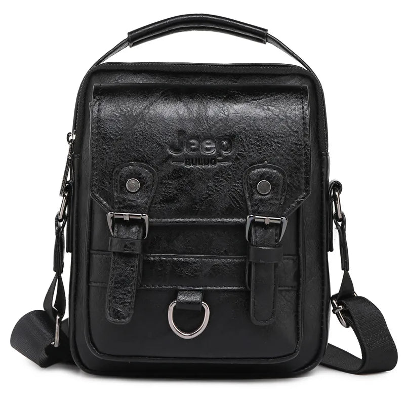 JEEP BULUO Sacs à main multifonctions pour hommes, nouveaux sacs à bandoulière pour hommes, sac messager en cuir de grande capacité, sac à bandoulière de grande marque