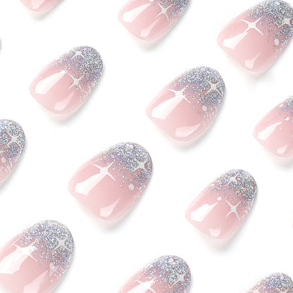 Wearable Nail Sticker White Asterism Short Wear Armor