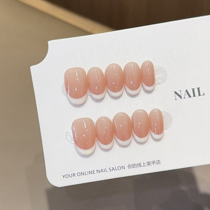 Baramine French Style Handmade Wear Armor High Sense Nail Stickers Fake Nail Tip