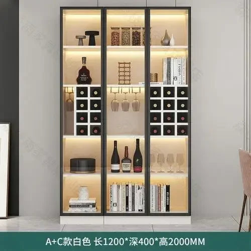Glass Cellar Wine Cabinets Rack Showcase Storage Wall Wine Cabinet Living Room Fridge Vitrinas De Vidrio Indoor Bar Furniture
