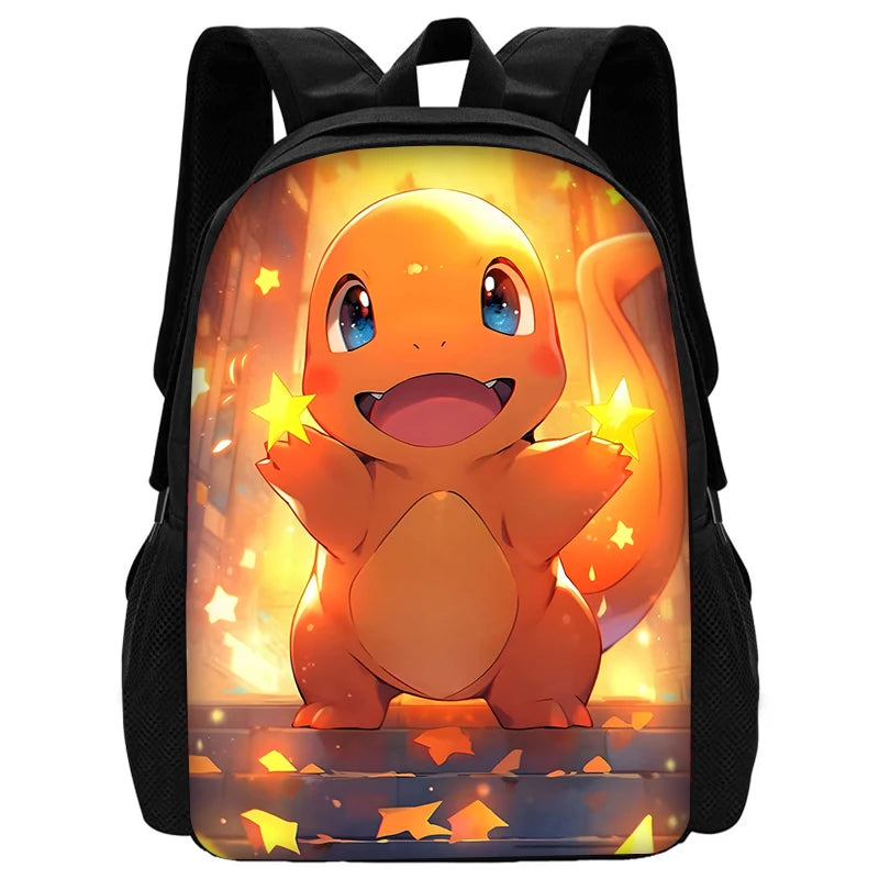 Child School Cute Anime Charizards Backpack with Lunch Bags ,Pencil Bags ,School Bags for Boys Girls Best Gift