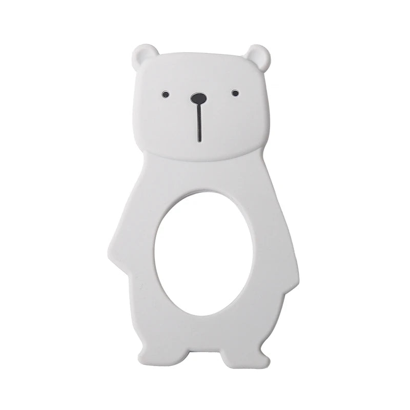 1Pcs Baby Silicone Teether Ring BPA Free Rattles Bracelet Food Grade Newborn Baby Accessories Cartoon Silicone Teething Toys