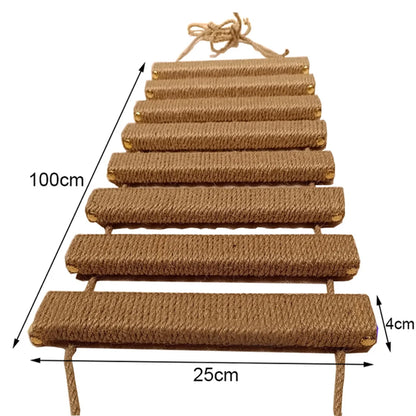 Étagères murales pour chats et échelle en corde, griffoir pour meubles pour chats, plateforme de saut en bois, jeu et sommeil pour chats
