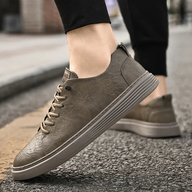 2024 New Genuine Leather Men's Casual Shoes Luxury Brand Outdoor Sneakers Tennis Masculino High Quality Sport Shoes for Men