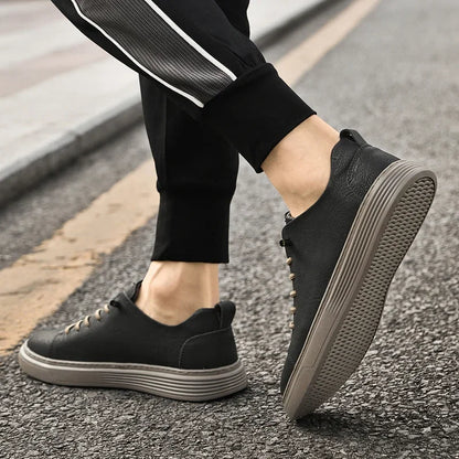 2024 New Genuine Leather Men's Casual Shoes Luxury Brand Outdoor Sneakers Tennis Masculino High Quality Sport Shoes for Men