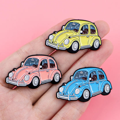 Broche en émail pour homme, motif voiture rétro coloré, pour vêtements, épingles à revers pour sacs à dos, badges, bijoux tendance