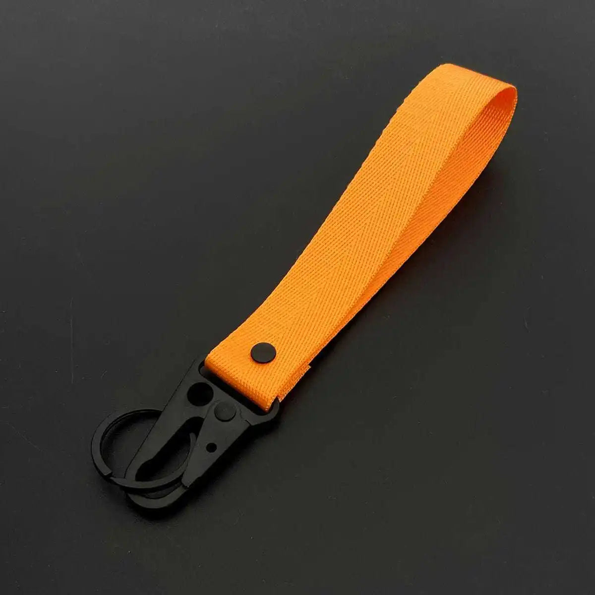 Custom Logo Ribbon Keychain Men Women Motorcycle Car Keychain Ring Pendant Personalize Outdoor Eagle Beak Webbing Nylon Keyring