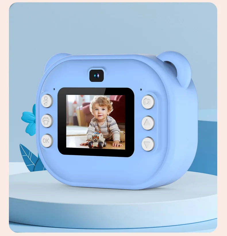 Kids Instant Print Camera Mini Digital Camera Photography Video Camera Toys Inkless Printing Thermal Print Camera for Girls Boys