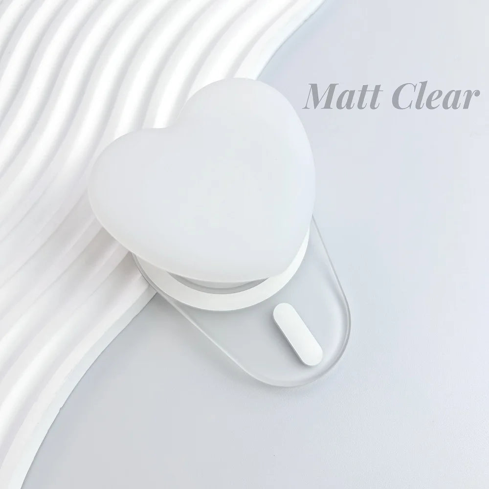 Magnetic Heart Folding Phone Grip Stand Socket Pocket for iPhone15/14/13/12 Magsafe Ring Finger Expanding Griptok Grip Tok Stand