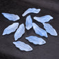 Lot de 10 pétales longs en forme de feuille, 34 x 12 mm, perles en verre de cristal faites à la main, pour la fabrication de bijoux, loisirs créatifs