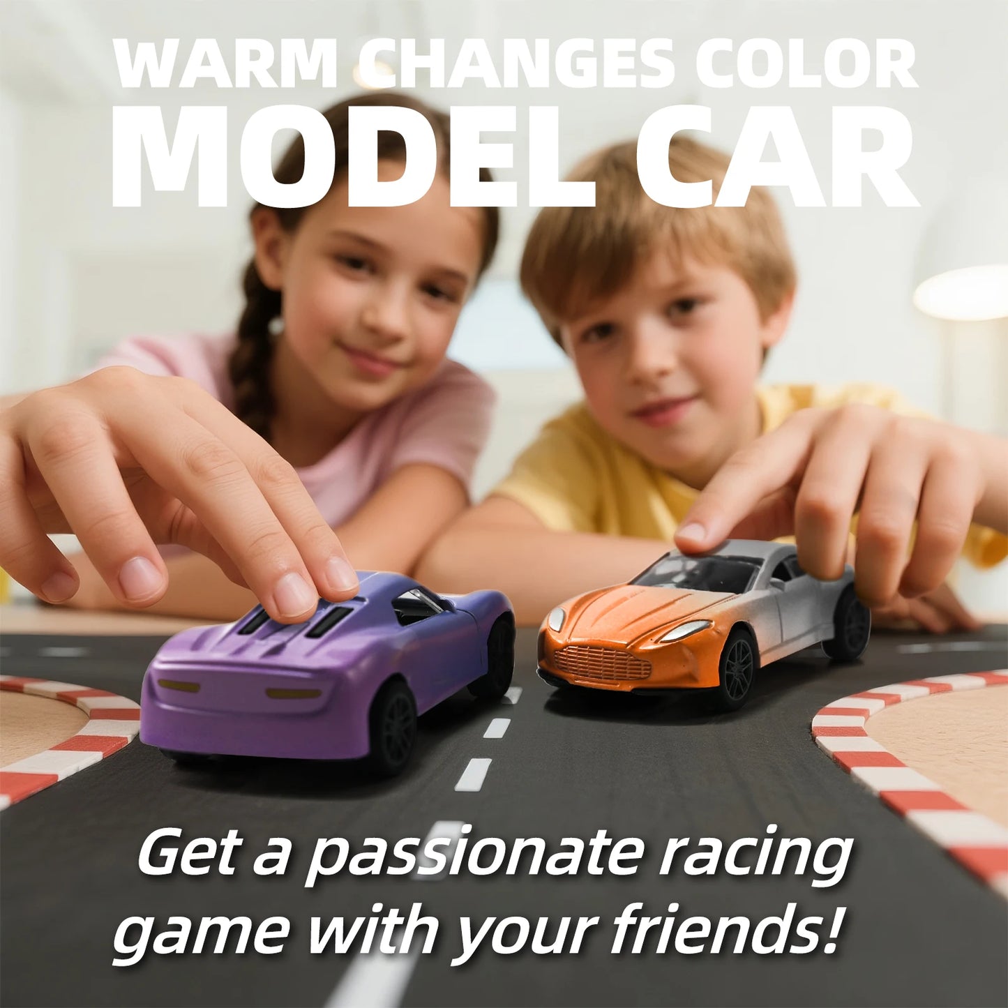 Magic Mini Water & Temp Color Change Alloy Car 1:64, Pull Back Racing Model with Durable Crash-Proof Slide for Boys Kids Gifts