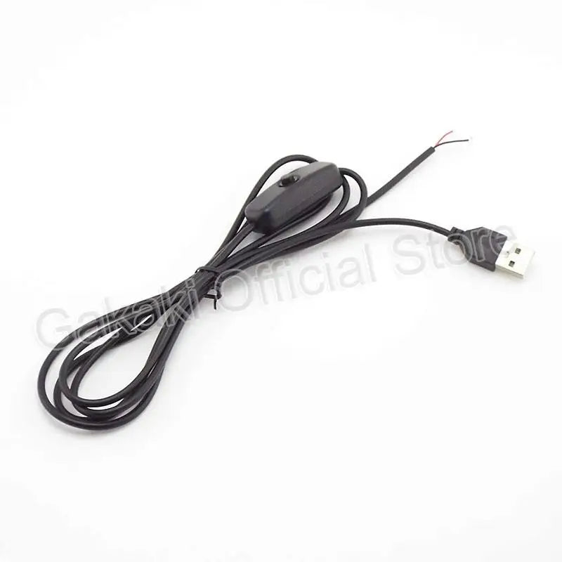 LED Strip USB Connector Cable Extension 2 pin Power Supply Wire on/off Switch Electrical  5V Wire For LED Lighting