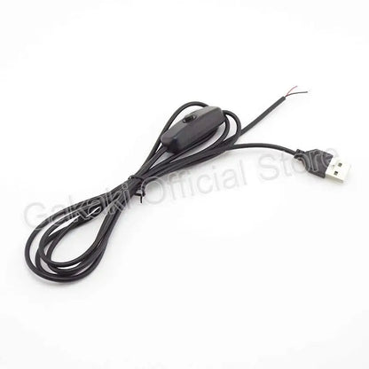 LED Strip USB Connector Cable Extension 2 pin Power Supply Wire on/off Switch Electrical  5V Wire For LED Lighting