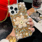 Sparkling Flower Pearl Water Diamond Phone Case Suitable For iPhone 15 14 13 12 11 Pro Max XR XS X 7 8 Plus Set