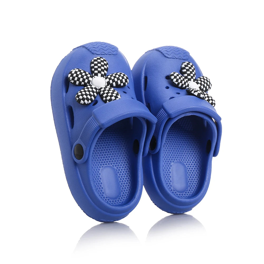 Chaussons de jardin pour enfants, jolies sandales à fleurs, sandales d'été pour garçons et filles, légères, tendance, antidérapantes, pour la plage