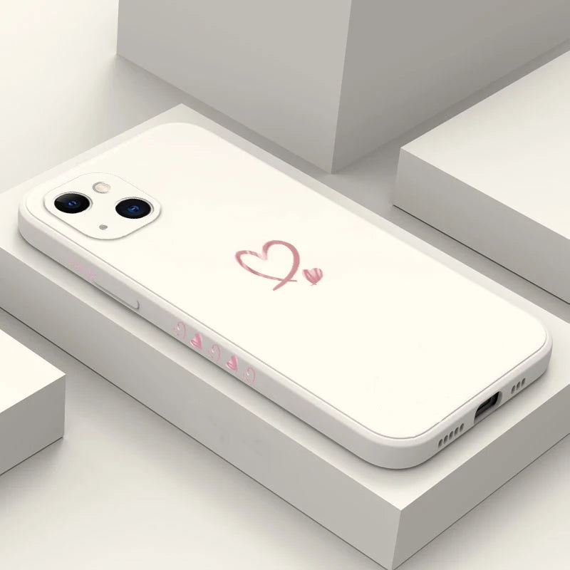 Big Red Heart Phone Case for Xiaomi Redmi Note 14 13 12 12S 11 11S 10 10S Pro Plus Redmi 10C 12C 13C 4G 5G Soft Silicone Cover