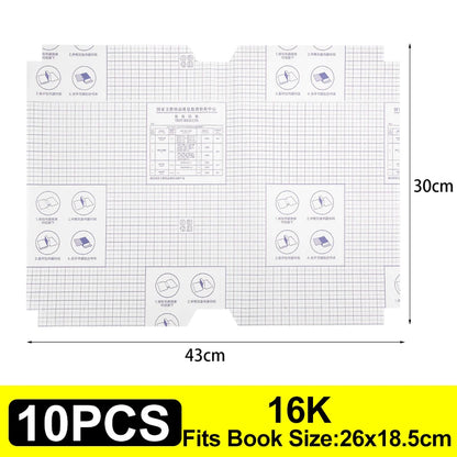 Lot de 10 à 30 protège-livres autocollants transparents et mats A4/16K/22K, imperméables, pour manuels scolaires, fournitures d'emballage