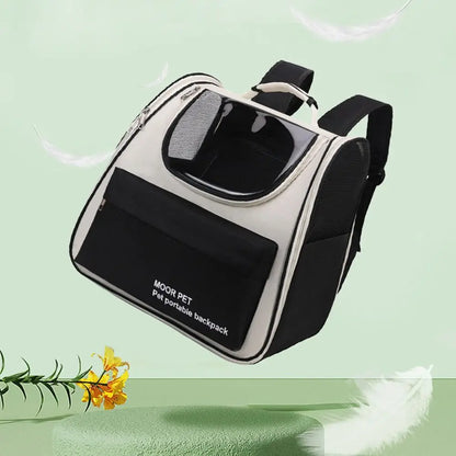 Expandable Pet Backpack Carrier Portable Breathable Dog Carrier Bag Zipper Creative Pet Carrying Backpack for Cats Puppy