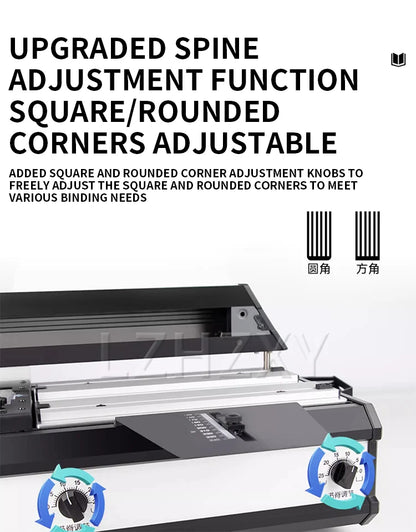 HJ420A Desktop Electric Binding Machine Bid Contract File Accounting Voucher Automatic Hot Melt Glue Binding Office A4 Book Grap
