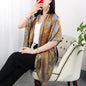 ELAIFRUIHAO Foulard en soie florale pour femme, hijab, bandana imprimé, grand format, carré, 110 cm, en satin