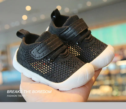 Summer Toddler Baby Shoes Boys Girls First Walkers Mesh Shoes Breathable Non-slip Soft Bottom Infant Baby Boy Girl Kids Shoes