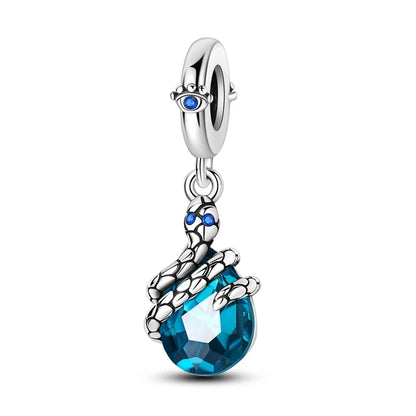 New 925 Sterling Silver Luminous Elf Blue Purple Butterfly Moon Life Tree Charms Beads Fit Pandach Original Bracelet DIY Jewelry