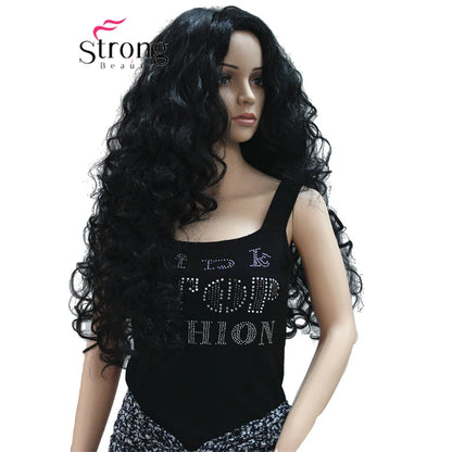 Strongbeauty Long Hair Curly Wavy Full Head Halloween Synthetic Wig Cosplay Costume Party Wigs
