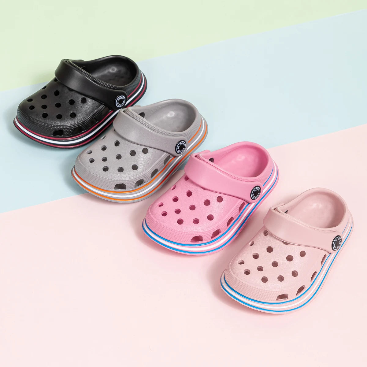 Chaussures de jardin classiques d'été pour enfants, souples, confortables, antidérapantes, légères, EVA, colorées, unisexes, pour la plage