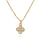 HECHENG, 18K Gold-plated CZ Stone Exquisite And Compact Flower Shaped Women's Necklace Collarbone Chain Dropshipping