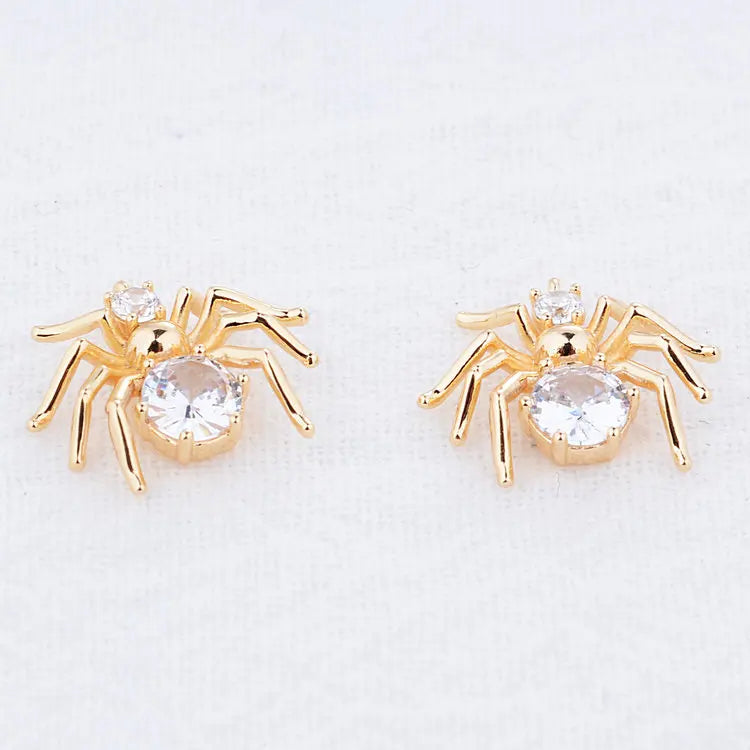 Breloques araignées plaquées or véritable 14 carats et zircone, 15 x 13 mm, fournitures de fabrication de bijoux, accessoires de bricolage