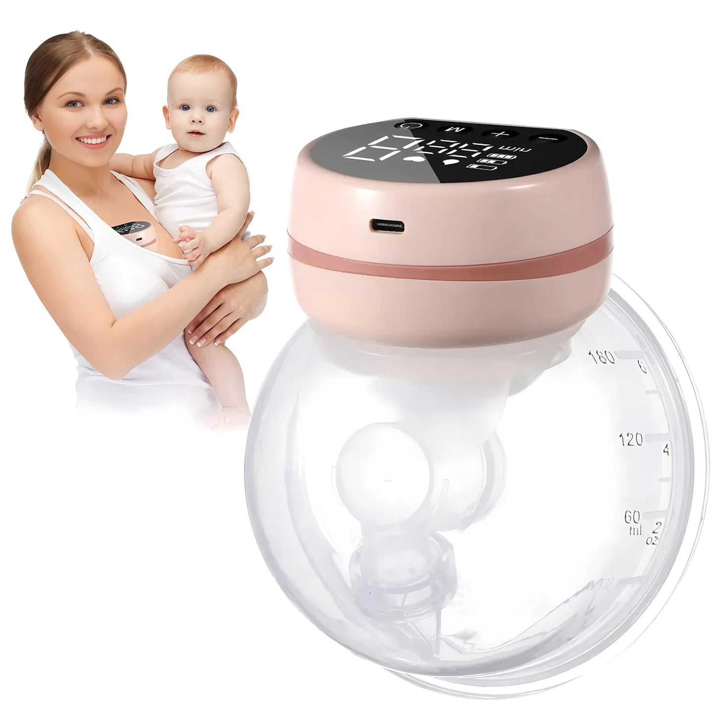 Wearable Breast Pump Hands Free Electric Portable Wearable Breast Pumps Slient BPA-free Breastfeeding Milk Collector