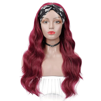 99J Burgundy Headband Wigs Human Hair Body Wave 99J Burgundy Red Wig Glueless Full Machine Made Human Hair Wigs For Women