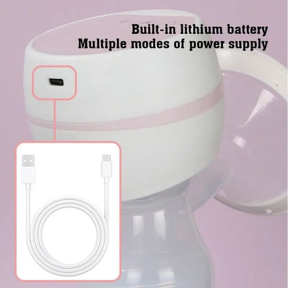 Rechargable Breast Pump Low Noise Electric Milk Puller Automatic Milker Comfort Breastfeeding Postpartum Care 180ML Milk Bottle